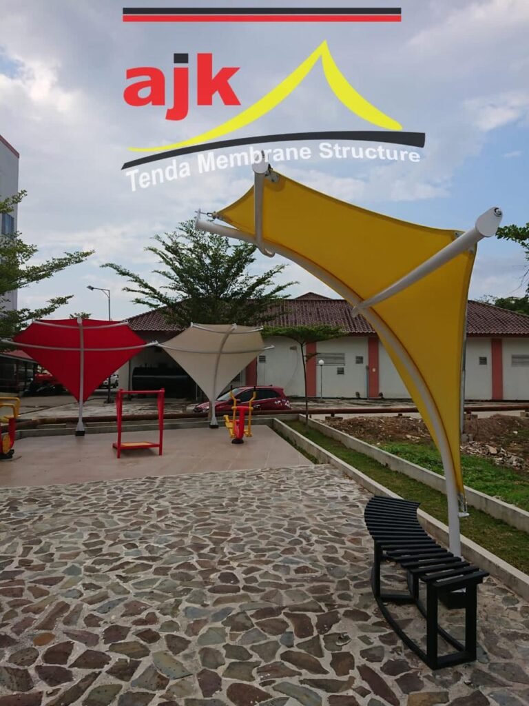 Payung Membrane Warna-warni - RSUD Bangkinang (foto 1)