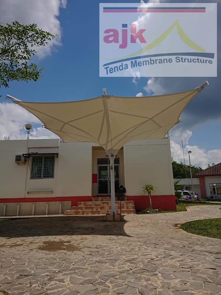 Shade Membrane Taman - RSUD Bangkinang (foto 3)
